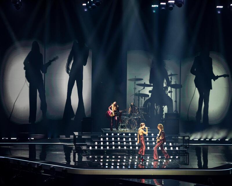 Maneskin: for Eurovision, the band channelled glam rock. Photograph: Ilvy Njiokiktjien/New York Times