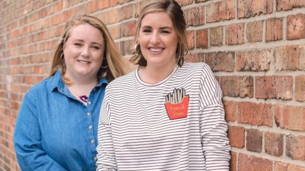 The novel by Emer McLysaght (left) and Sarah Breen is based on their hugely successful Facebook page