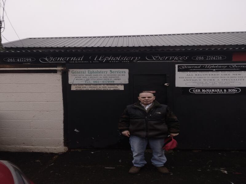 Ger McNamara outside his business, General Upholstery Services, in Limerick