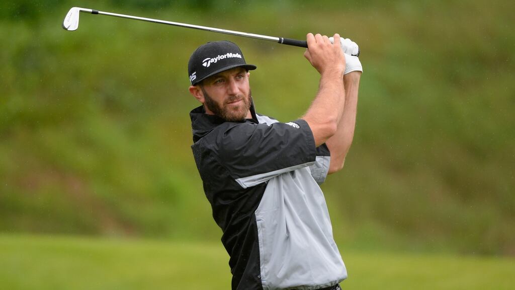 Dustin Johnson leads the Genesis Open by a stroke after two rounds. Photograph: Robert Laberge/Getty