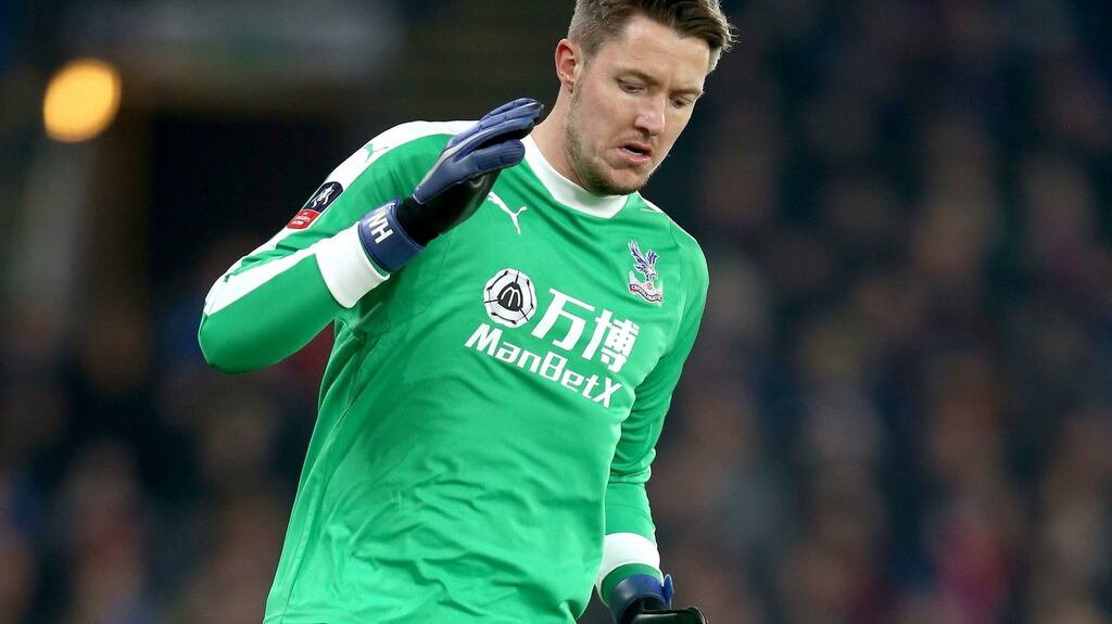 Crystal Palace goalkeeper Wayne Hennessey during his team’s FA Cup third round match at Selhurst Park. Photograph: PA
