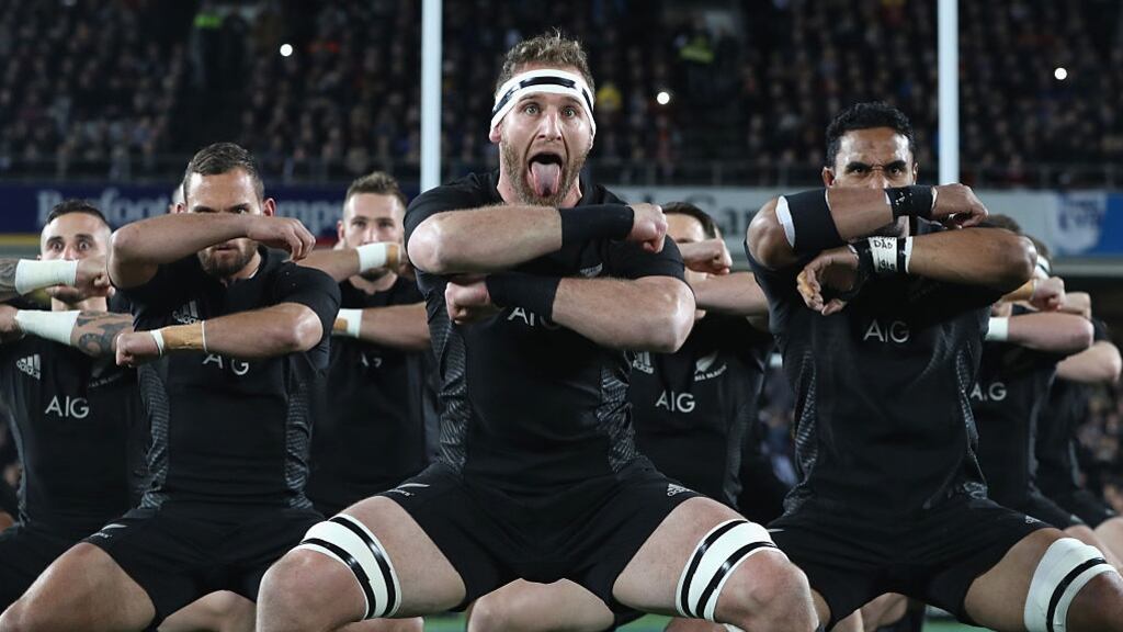 All Black captain Kieran Read performs the haka during the International Test match between New Zealand and Wales at Eden Park last June. Photograph: Phil Walter/Getty Images