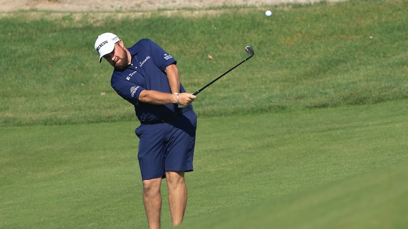 Shane Lowry plays a chip shot during a practice round at Kiawah Island on Monday. Photograph: Sam Greenwood/Getty Images