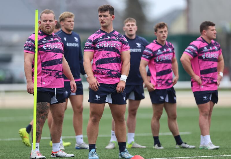 Connacht's Finlay Bealham and Matthew Victory. Photograph: James Crombie/Inpho