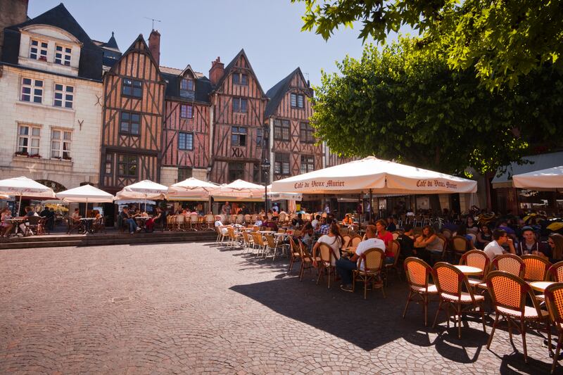 Tours has a strong Catholic history. As with my previous studio, my apartment this week looks onto the basilica named after St Martin which is one of the main landmarks in the Tours skyline. Photograph: Julian Elliott/Getty Images