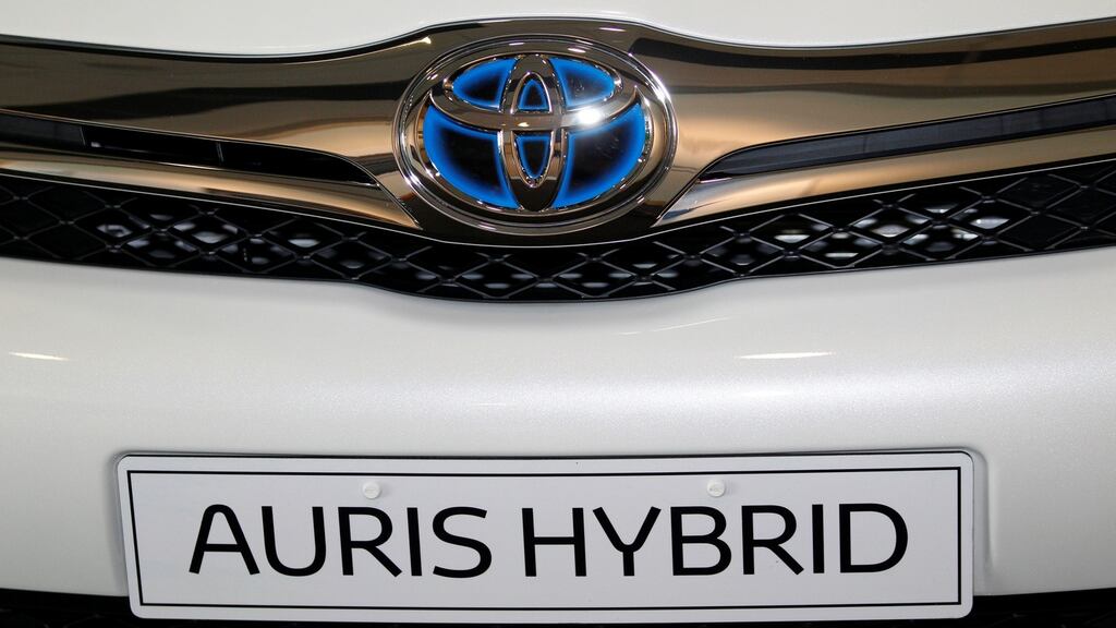 Toyota Auris: hybrids account for 6 per cent of new car sales in the Republic, totalling 3,200 vehicles. Photograph: Darren Staples/Reuters