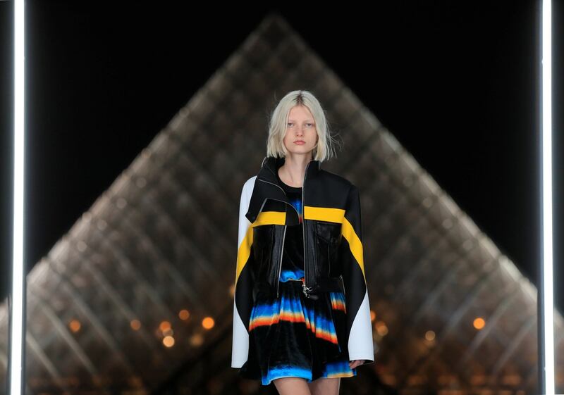 Paris Fashion Week: at Louis Vuitton’s Louvre show. Photograph: Gonzalo Fuentes/Reuters