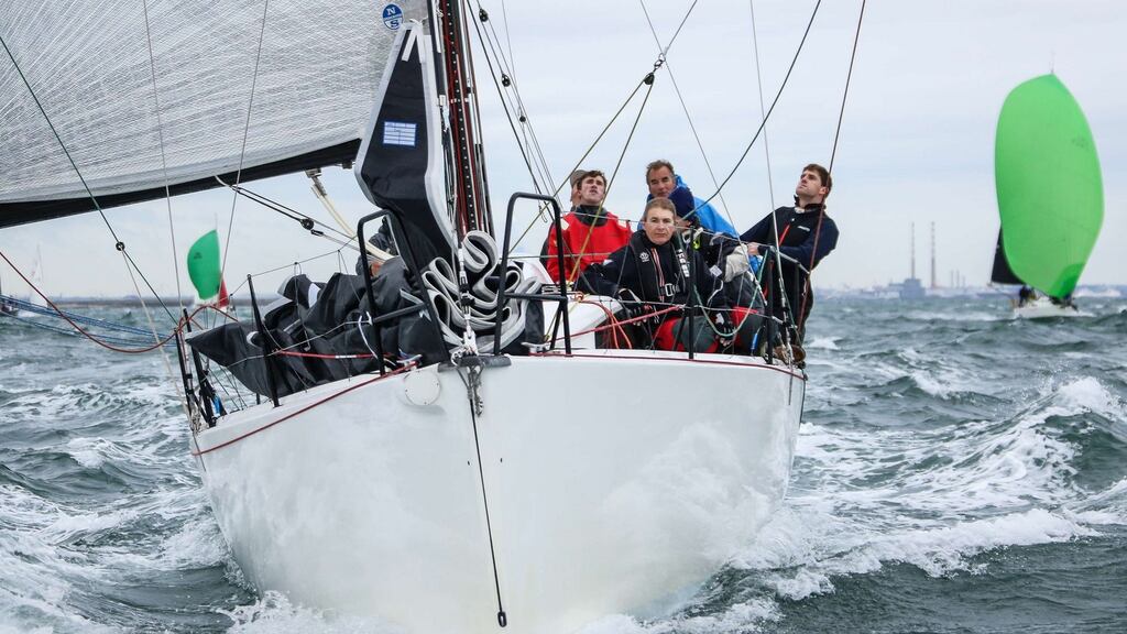 Dún Laoghaire to Dingle race winner  Paul O’Higgins’s Rockabill VI from the Royal Irish Yacht Club. Photograph: David O’Brien