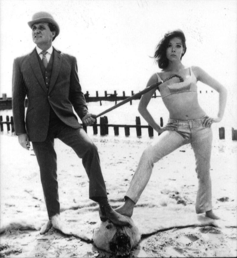 Diana Rigg, as Emma Peel, and Patrick Macnee, as John Steed, in the  The Avengers. Photograph: PA
