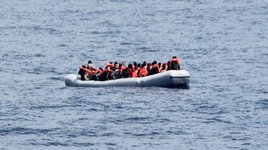 Migrants in the process of being rescued during the week after attempting to cross the Mediterranean. Photograph: PA