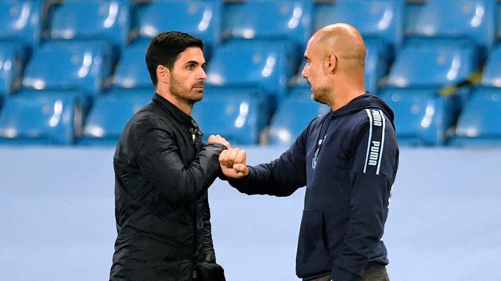 Mikel Arteta spent three years coaching at Manchester City between 2016 and 2019 before leaving for Arsenal. File photograph: PA