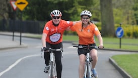 Four gardaí taking part in Cycle Against Suicide in memory of Colm Fox