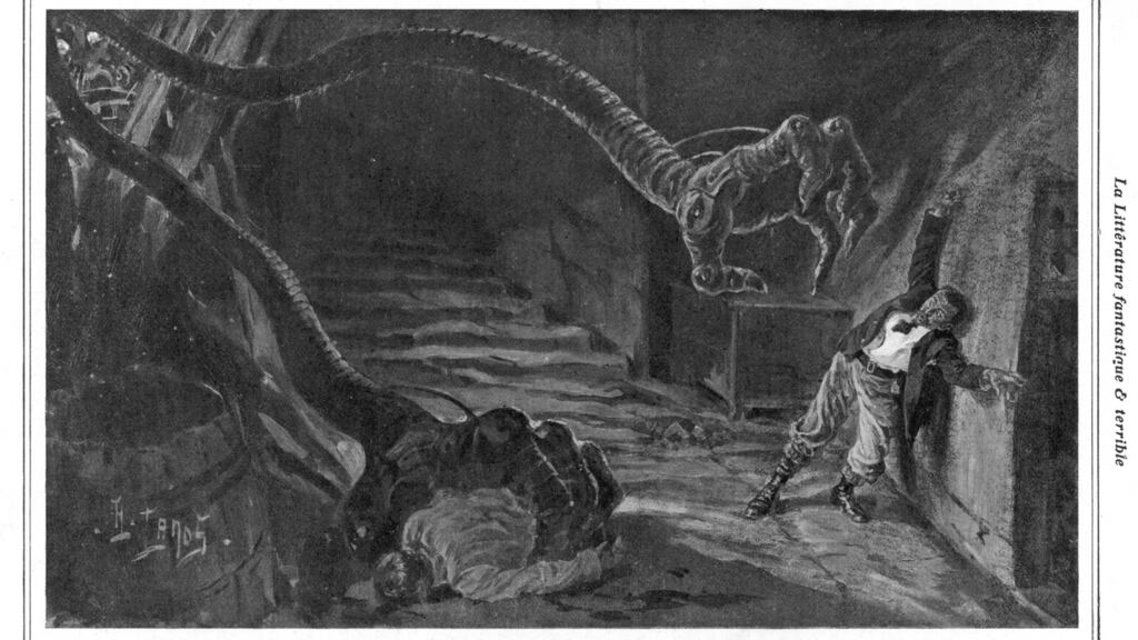 "The Aliens Grabbing the Vicar", a 1905 illustration of the novel "The War of the Worlds" by Henri Lanos. Photograph: Keystone-France/Gamma-Keystone via Getty Images