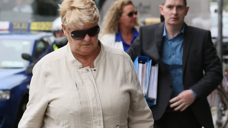 Geraldine, Treacy and Darren Gilligan, family of John Gilligan, pictured arriving at the Four Courts for a Supreme Court hearing. Photograph: Collins Courts