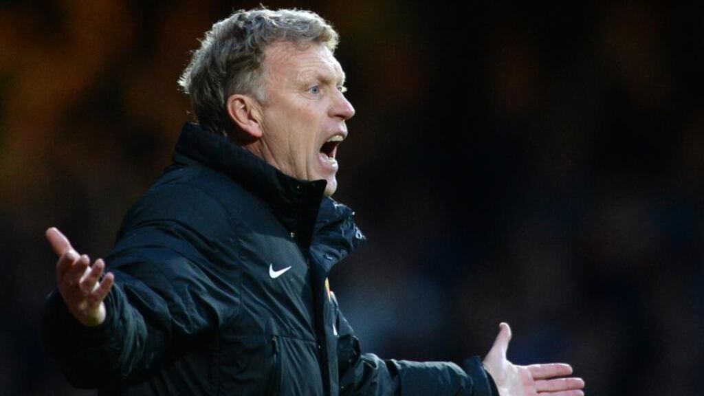 David Moyes criticised by René Meulensteen. Photograph: Anthony Devlin/PA Wire.