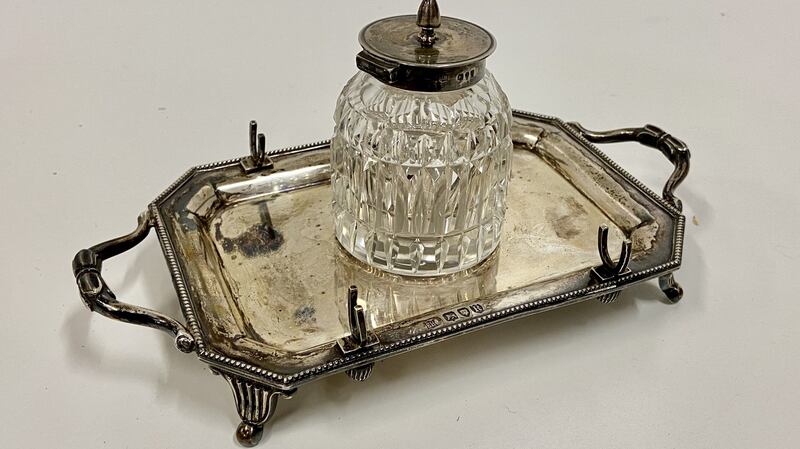 Jack B Yeats’ ink bottle and tray (€700- €900)