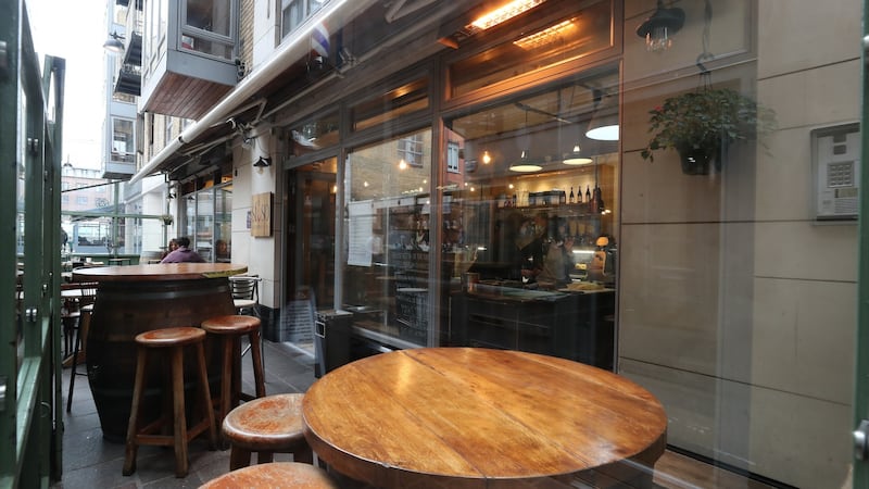 Sfuso’s outdoor heated terrace. Photograph: Nick Bradshaw