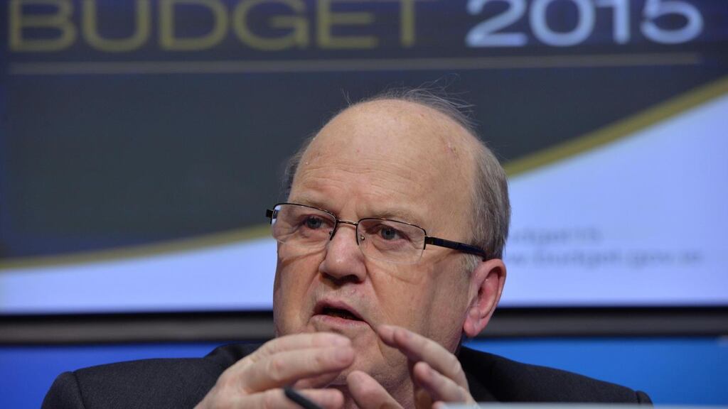 Michael Noonan, Minister for Finance: the ESRI report said households with the top 10 per cent of incomes will gain from Budget 2015. Photograph: Alan Betson/The Irish Times