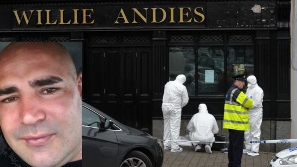 Gardaí are investigating the killing of Patrick ‘Paddy’ O’Donnell (inset) at Willie Andies pub, Mitchelstown, Co Cork, on Friday. Photograph: Michael Mac Sweeney/Provision