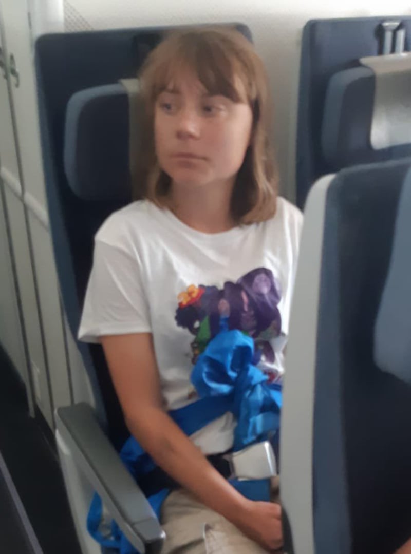 Greta Thunberg departed Israel on a flight to Sweden, via France. Photograph: Israel Foreign Ministry/X
