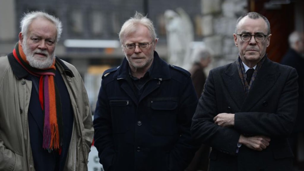 Michael Longley with Frank Ormsby and Ciaran Carson. Photograph: Cyril Byrne