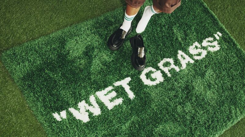 Wet Grass rug by Virgil Abloh for Ikea.