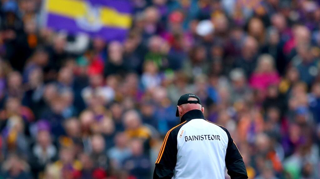 Brian Cody: He was like a bear on the sideline, striding up and down it looking for war. And he didn’t care who gave it to him . . . he was in lawless form. Photograph: James Crombie/Inpho
