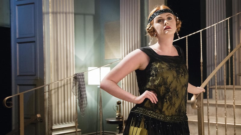 Kitty (Kate Gilmore): “Vert anise (snot green) silk crepe dress with black Chantilly lace. The jet-beaded fringe around the waist is from an original piece of jet from the 20s found in Kentish Town,” says Peter O’Brien.Photograph: Agata Stoinska
