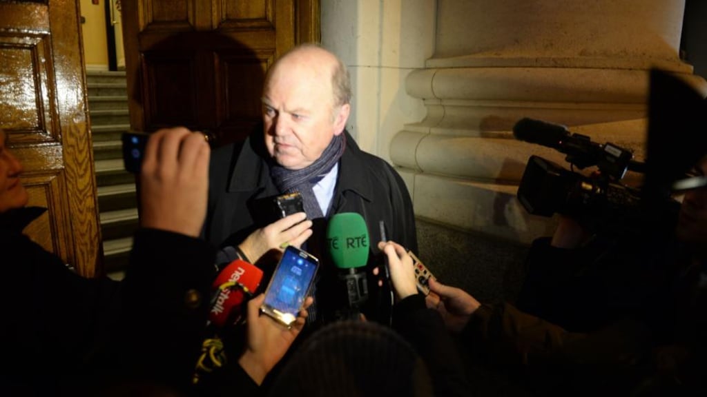 Minister for Finance, Michael Noonan: Days after the meeting he relayed his concerns in a letter to EU economic affairs commissioner Pierre Moscovici. Photograph; Dara Mac Dónaill