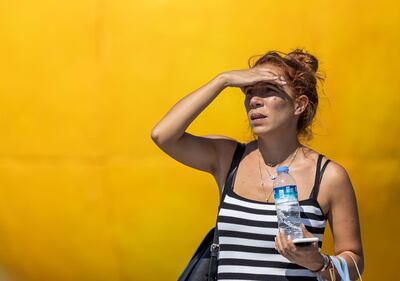 A woman protects her face from the sun in Istanbul, Turkey, where authorities this week warned that citizens over the age of 65 and those with chronic diseases should not go out unless necessary. Photograph: Erdem Sahin/EPA-EFE/Shutterstock