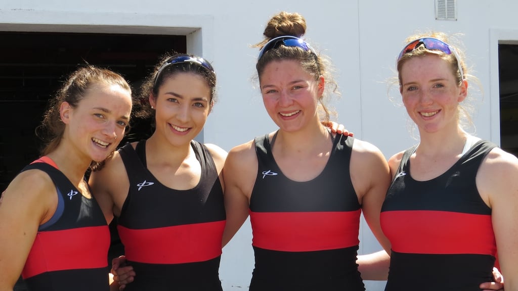 The UCC crew of Margaret Cremen, Selma Bouanane, Tara Hanlon and Emily Hegarty took the women’s four in impressive style at the Skibbereen Regatta. Photograph: Liam Gorman