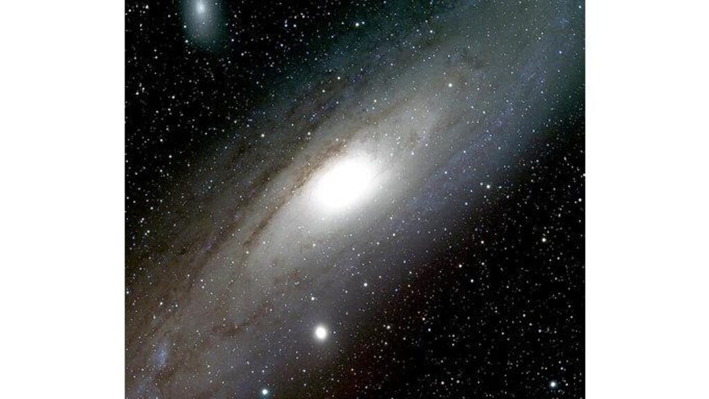 The Andromeda Galaxy, a spiral galaxy approximately 2,500,000 light-years from us in the constellation Andromeda.