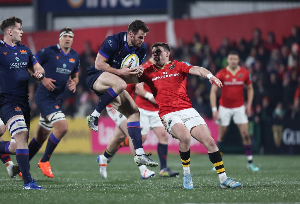 Edinburgh's Matt Currie scored a hat-trick of tries for the visitors. Photograph: Bryan Keane/Inpho