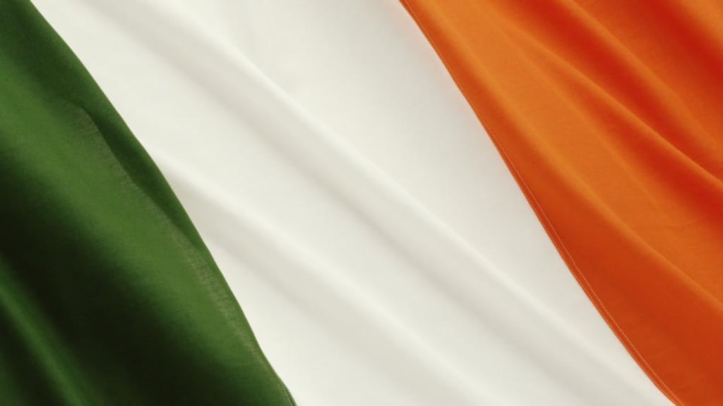 Green, white and orange: the Tricolour as defined by the Constitution. Photograph: Ed Pritchard/PC/Getty