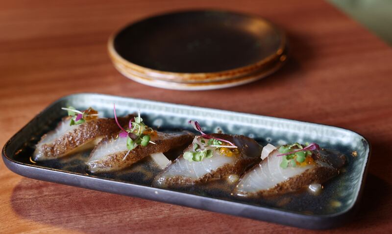 The Chef Cured White Sturgeon. Photograph: Laura Hutton