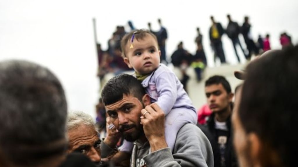 The International Rescue Committee  said it would provide aid to the new arrivals at the Turkey/Syrian border. Photograph: Bulent Kilic/AFP/Getty Image