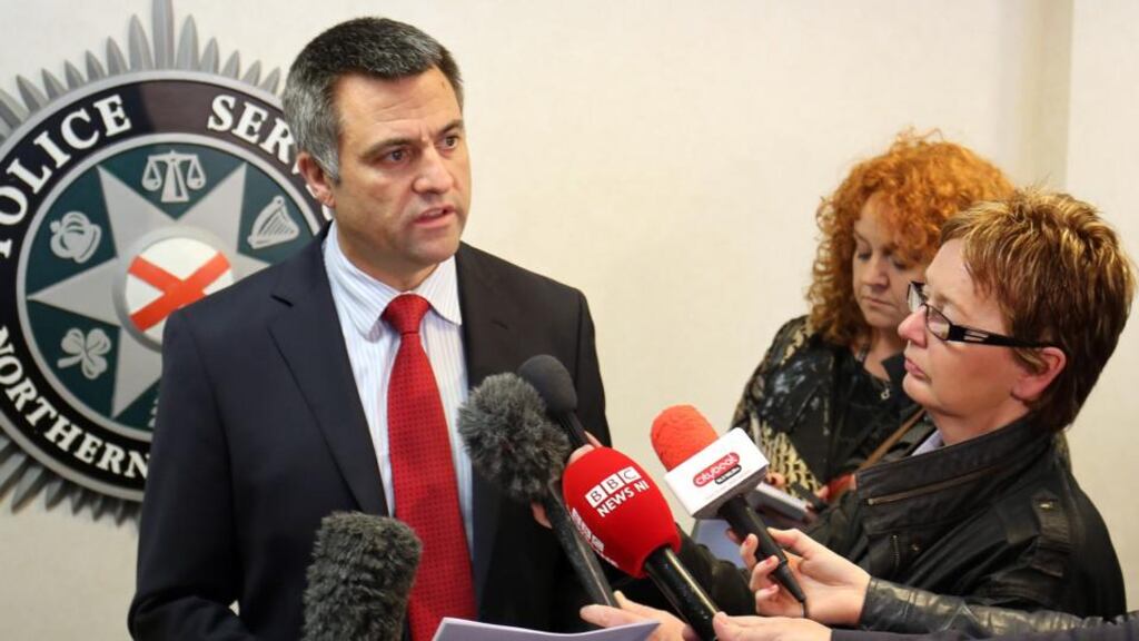 Detective Supt Phill Marshall speak to at police headquarters in Belfast earlier this week about the deaths of eight people. Photograph: PA