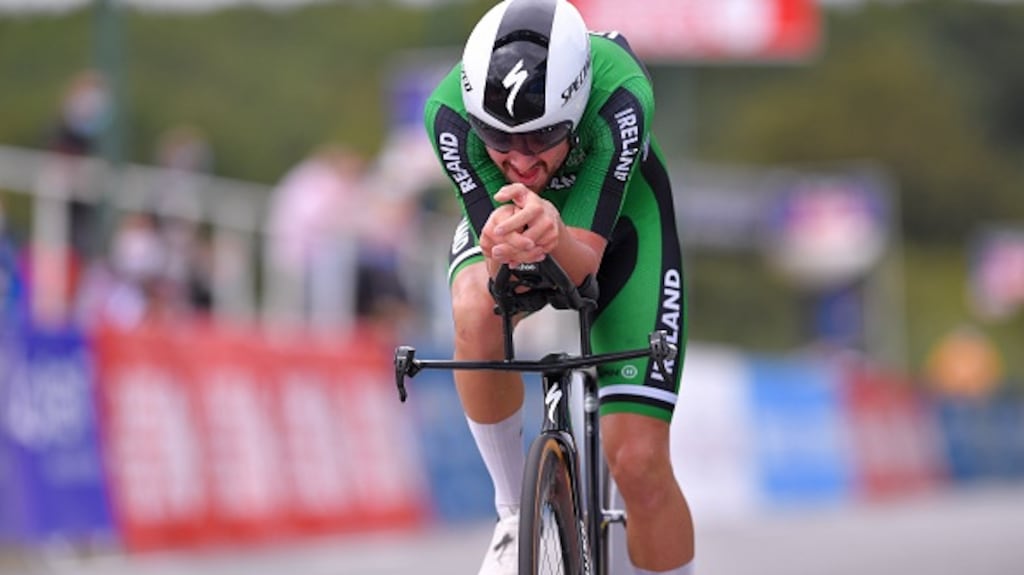 Ireland’s Ben Healy finished second in the stage four time trial at the Giro Ciclistico d’Italia, or Baby Giro. File photograph: Luc Claessen/Getty Images