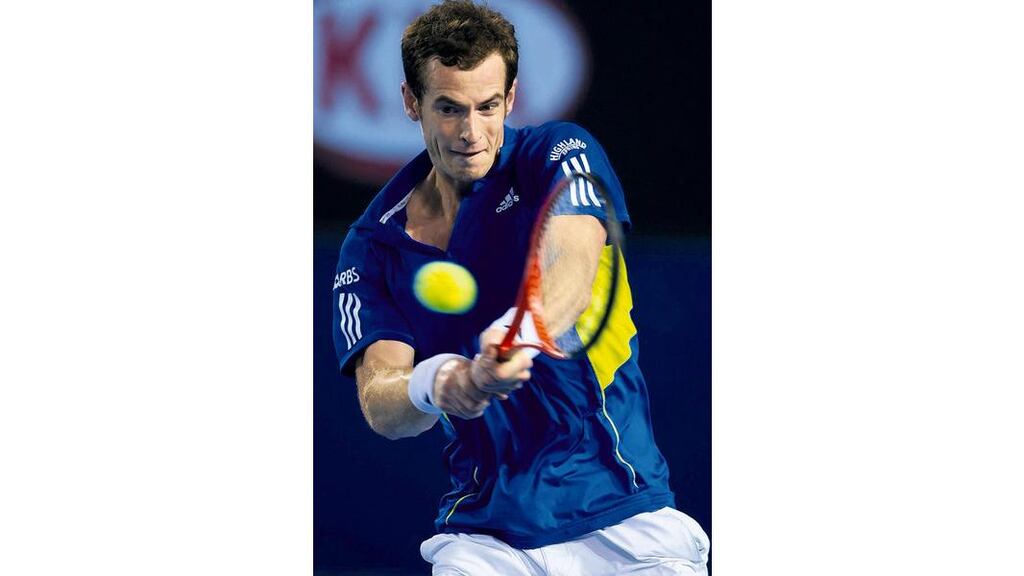 Andy Murray on his way to victory over Rafael Nadal.