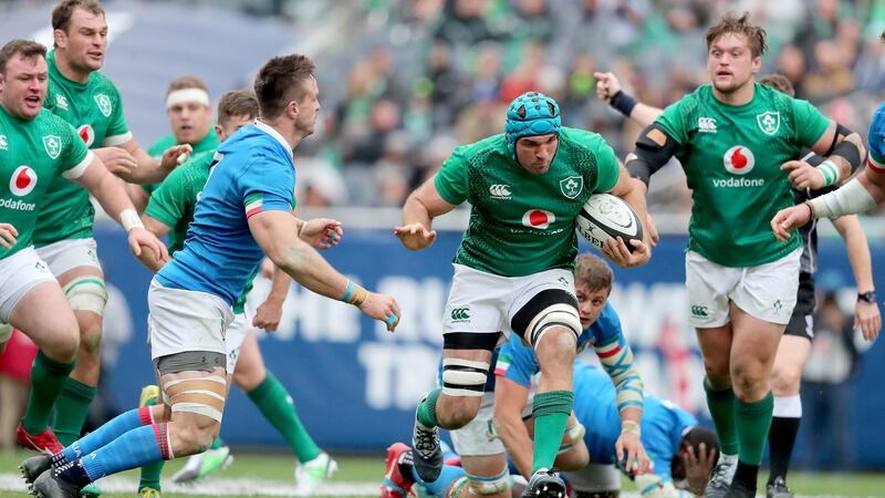 Joe Schmidt has a lot to think about after the performances of Tadhg Beirne and Jordan Larmour. Photo: Dan Sheridan/Inpho