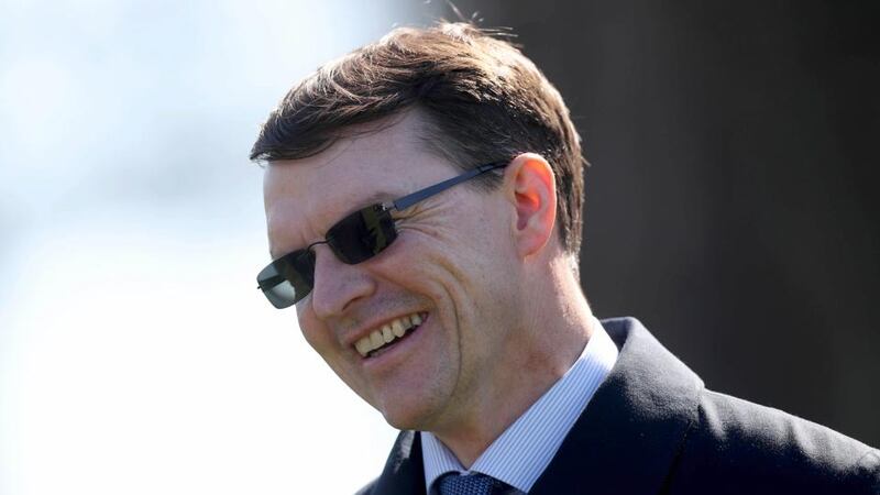 Aidan O’Brien: it will be a shock if his colt Churchill does not win the Tattersalls Irish 2,000 Guineas on Saturday. Photograph: Donall Farmer/Inpho