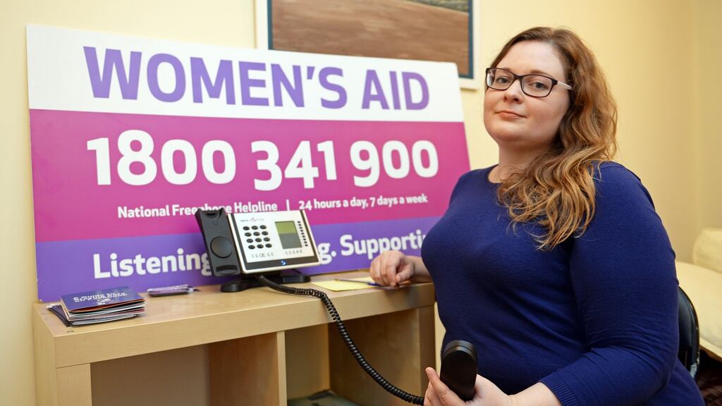 Naoimi Oldenburg, one of the volunteers on the Women’s Aid Helpline over the Christmas period. Photograph: Eric Luke