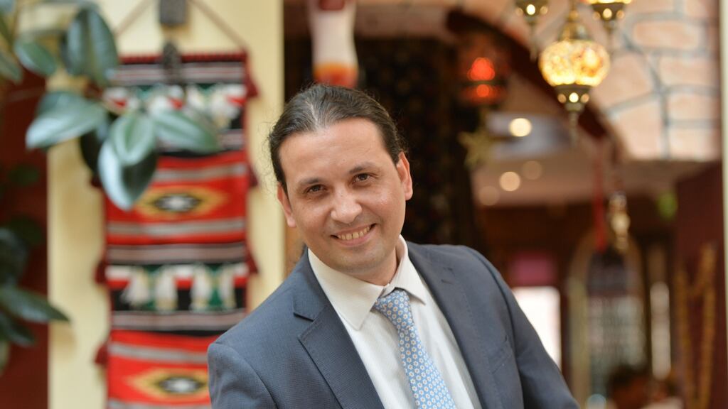 Ghandi Mallak, who came to Ireland from Syria in 2001, now runs Damascus Gate restaurant on Camden Street in Dublin. Photograph: Alan Betson