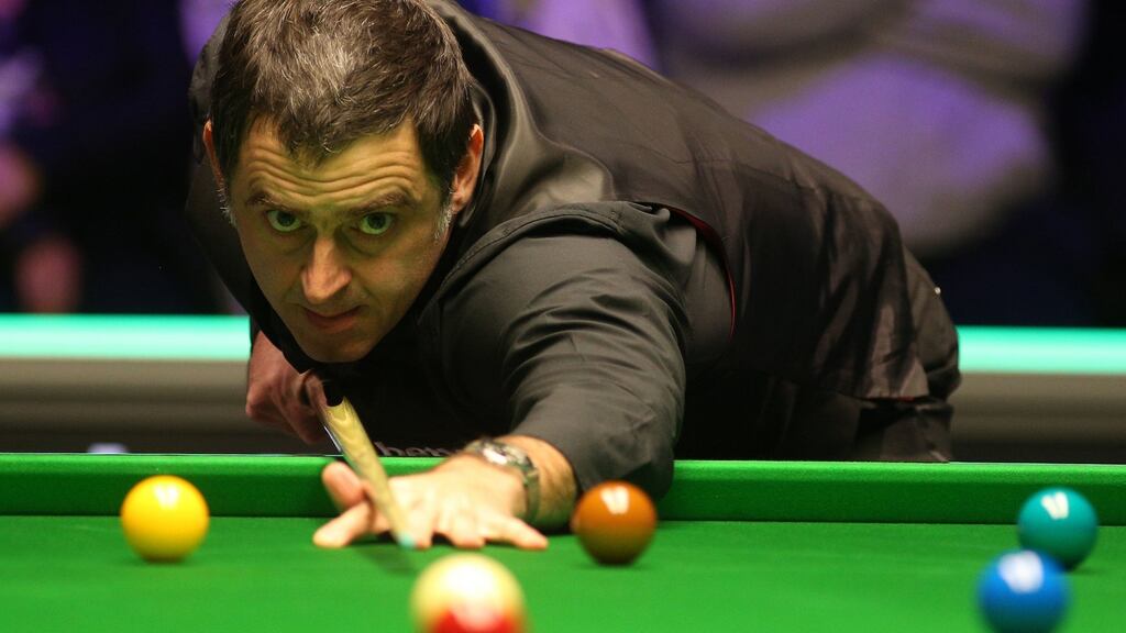 Ronnie O’Sullivan flew into the lead over Thepchaiya Un-Nooh at the Crucible. Photo: Nigel French/PA Wire