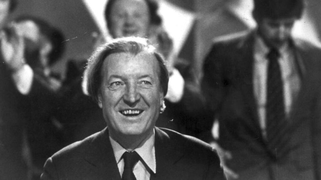 Former Fianna Fail leader Charles Haughey addresses a party Ard Fheis