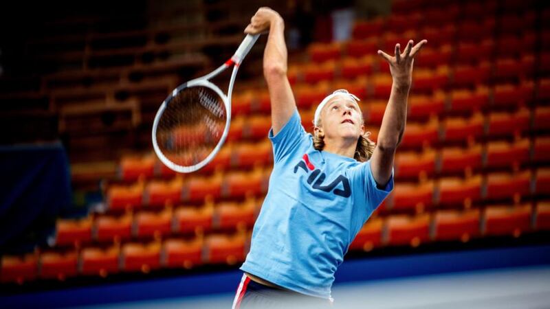 Leo Borg will turn to a full-time career in tennis after he finishes school next year. Photograph: Casper Hedberg/New York Times
