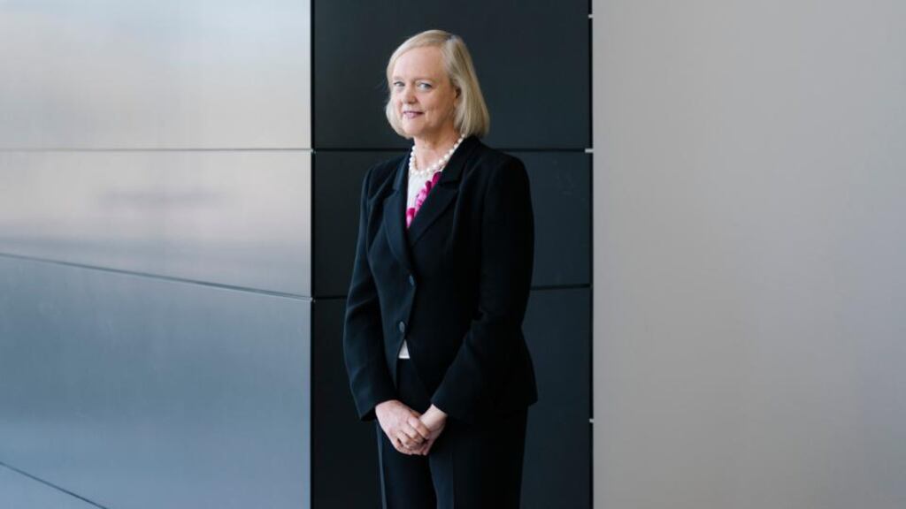 Hewlett Packard chief executive Meg Whitman. HP has announced the sale of most of its software assets for $8.8 billion.