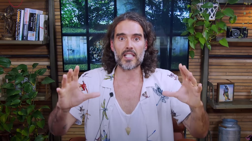 Russell Brand denied criminal allegations made against him in a video he posted on his YouTube channel. Photograph: Russell Brand/PA Wire