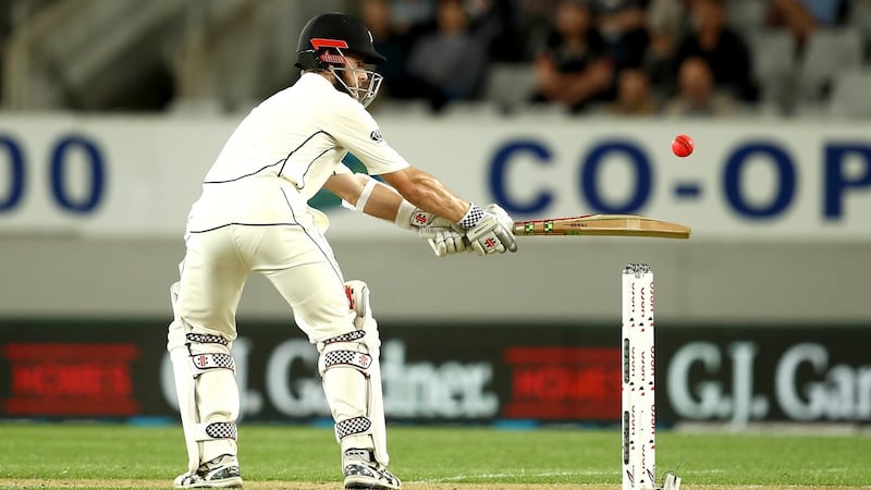 Kane Williamson helped put New Zealand in a commanding position after day one of the first Test against England. Photograph: Phil Walter/Getty