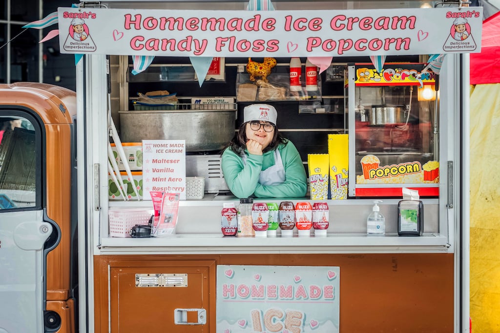 Sarah Casey at her Delicious Imperfectionz truck at Castletroy Farmers' Market, Co Limerick. Photograph: Brian Arthur